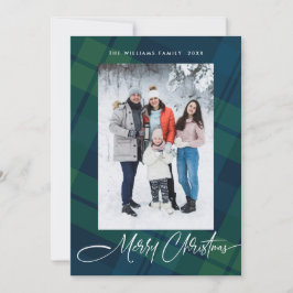 Tarjeta Festiva Navidades retro recibieron 5 saludo fotográfico