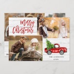 Tarjeta Festiva Navidades Retro Rojo Camión Rústico Saludo FOTOGRÁ<br><div class="desc">Navidades Retro Red Truck Rústica FOTO Saludando la tarjeta de vacaciones.</div>