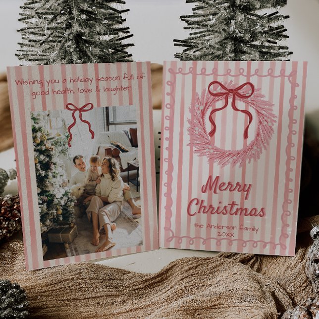 Tarjeta Festiva Navidades Retro Rojo Mano Rojo Dibujando Flor De V (Subido por el creador)