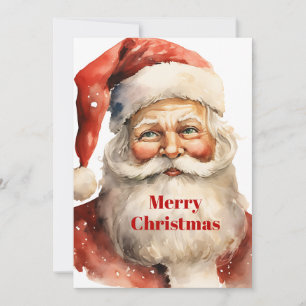 Tarjeta Festiva Navidades Retro Santa Claus