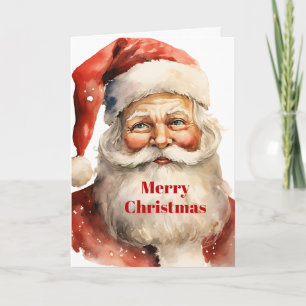 Tarjeta Festiva Navidades Retro Santa Claus