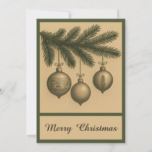 Tarjeta Festiva Navidades retro simples y de moda pelean en Rusia