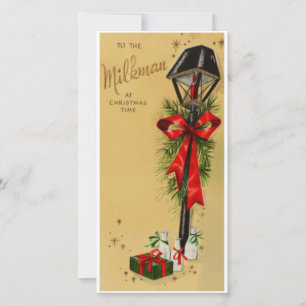 Tarjeta Festiva Navidades retro vintage