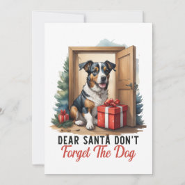Tarjeta Festiva Navidades Retro Vintage Mascota Perro Cupía Cachor