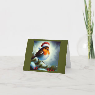 Tarjeta Festiva Navidades Robin 3