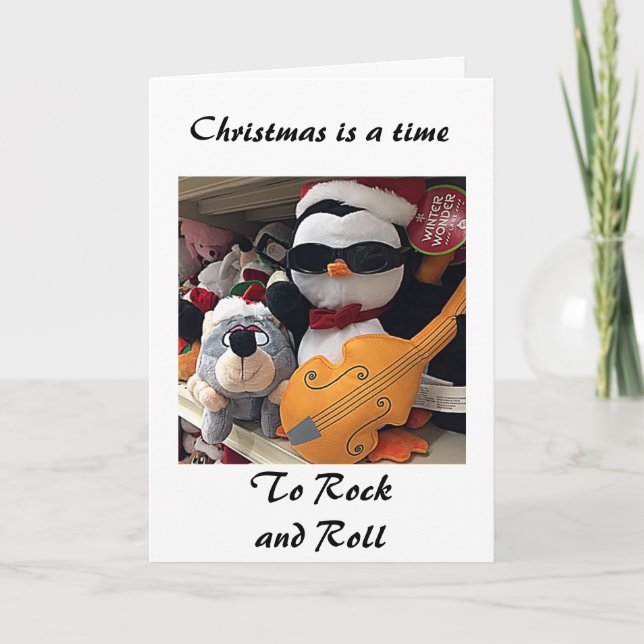 TARJETA FESTIVA NAVIDADES=ROCK/ROLL DE LET "SWEETHEART" (Anverso)