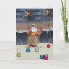 Tarjeta Festiva Navidades Rockin' Santa - Florida Beach