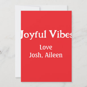 Tarjeta Festiva Navidades rojos alegres vibes vacaciones amores fa