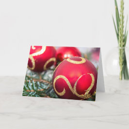 Tarjeta Festiva Navidades rojos baubles.jpg