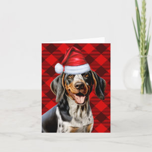 Tarjeta Festiva Navidades rojos con manchas de búfalo rojo