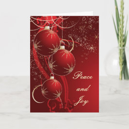 Tarjeta Festiva Navidades Rojos Elegantes