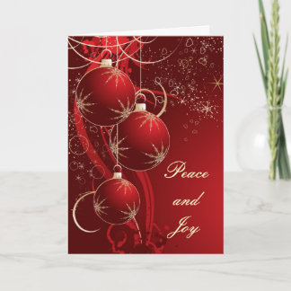 Tarjeta Festiva Navidades Rojos Elegantes