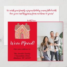 Tarjeta Festiva Navidades rojos en movimiento foto de casa de Ging