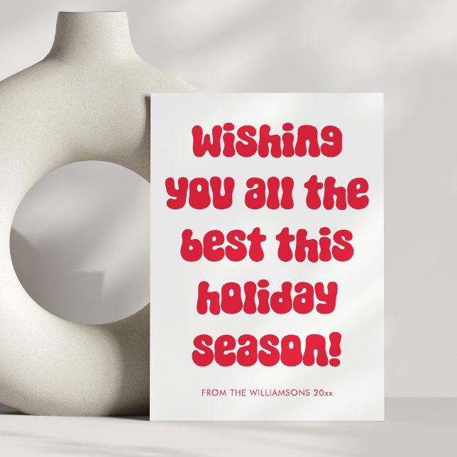 Tarjeta Festiva Navidades rojos festivos estéticos retro personali (Subido por el creador)
