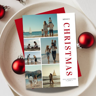 Tarjeta Festiva Navidades Rojos Foto De Playa De La Familia Náutic