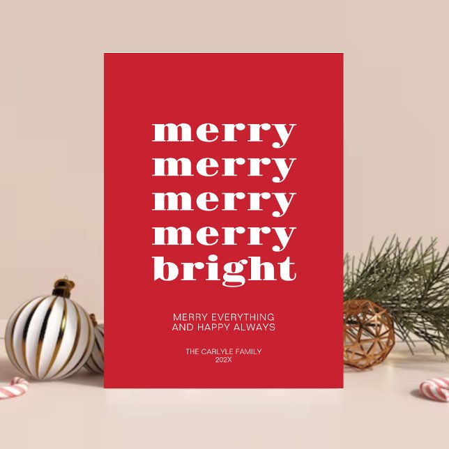 Tarjeta Festiva Navidades rojos mínimos modernos y brillantes (Subido por el creador)