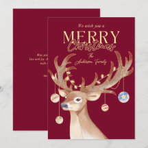 Navidades rojos modernos y elegantes escriben reno