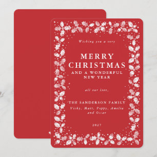 Tarjeta Festiva Navidades rojos rusos sin foto