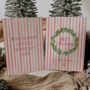 Tarjeta Festiva Navidades rojos verdes dibujados a mano escriben s