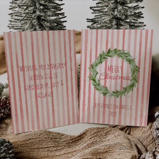 Tarjeta Festiva Navidades rojos verdes dibujados a mano escriben s