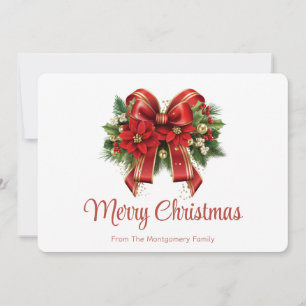 Tarjeta Festiva Navidades rojos y de oro festivos se doblan