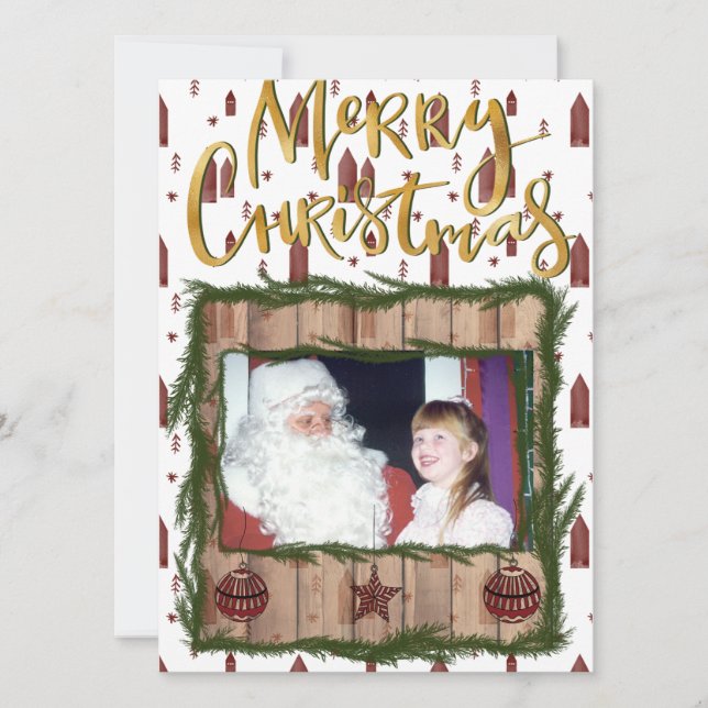 Tarjeta Festiva Navidades rojos y verdes de Rusia (Anverso)