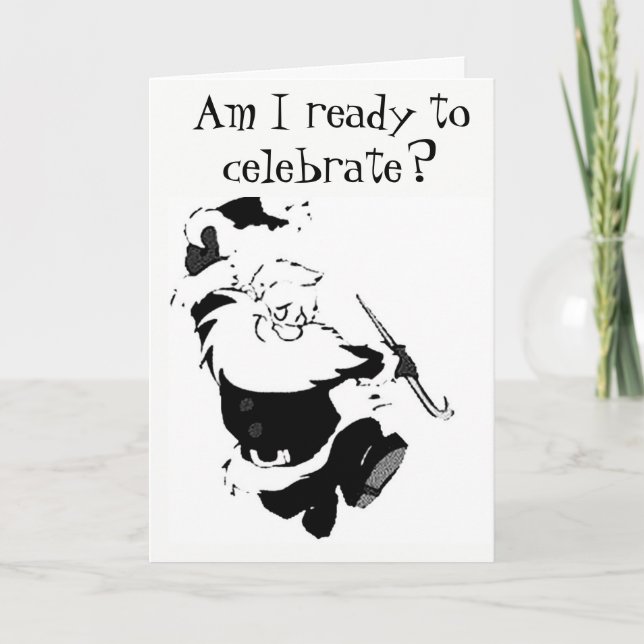 TARJETA FESTIVA NAVIDADES ROJOS Y VERDES - ¡¡¡ROJO Y BLANCO POR VI (Anverso)