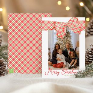 Tarjeta Festiva Navidades rojos y verdes rompen foto de doblado