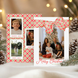 Tarjeta Festiva Navidades rojos y verdes rompen foto de doblado