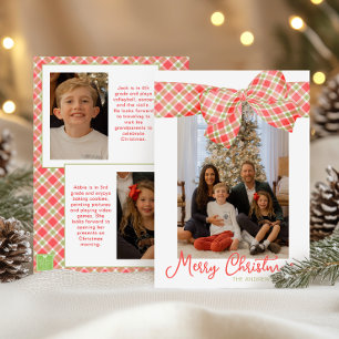 Tarjeta Festiva Navidades rojos y verdes rompen foto de doblado