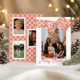 Tarjeta Festiva Navidades rojos y verdes rompen foto de doblado