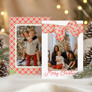 Tarjeta Festiva Navidades rojos y verdes rompen foto de doblado