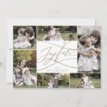 Tarjeta Festiva Navidades Romantic Gold Joyful 7 Noticias familiar<br><div class="desc">Este romántico Navidad de oro alegre 7 foto familia noticias tarjeta de vacaciones es el sencillo y perfecto saludo de vacaciones. El moderno diseño clásico presenta vistosos remolinos y florituras con una preciosa y elegante tipografía de Relieve metalizado de oro con chaflán a mano con letras falsas y oro. Personalice...</div>