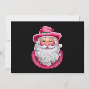 Tarjeta Festiva Navidades Rosa Santa Retro que coinciden con Fiest