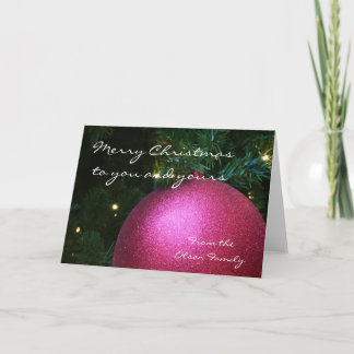 Tarjeta Festiva Navidades rosados