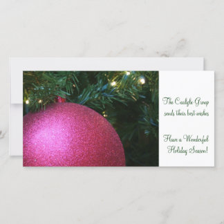 Tarjeta Festiva Navidades rosados