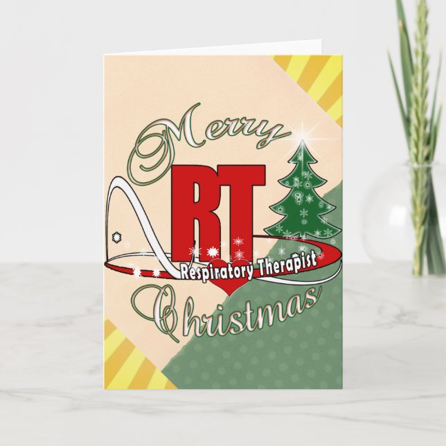 Tarjeta Festiva NAVIDADES RT Terapia Respiratoria (Anverso)