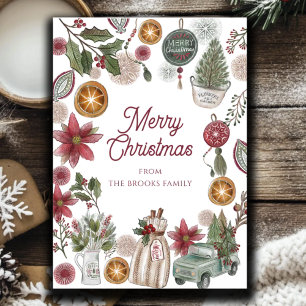 Tarjeta Festiva Navidades rusos cómodos