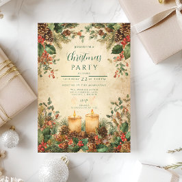 Tarjeta Festiva Navidades rusos de la Pinecona de Velas