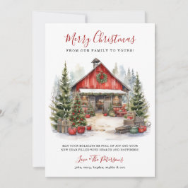 Tarjeta Festiva Navidades rusos del Barn de Invierno