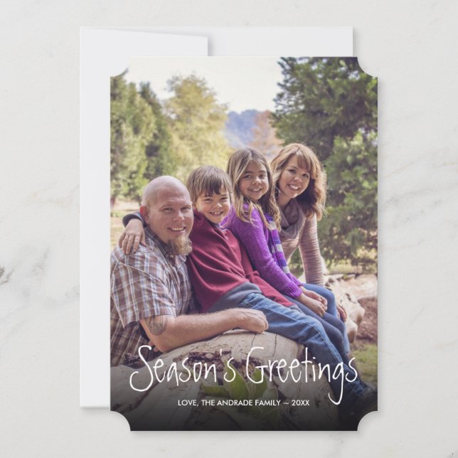 Tarjeta Festiva Navidades rusos foto fija tradicional de vacacione (Anverso)