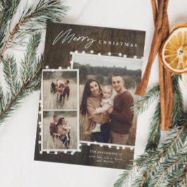 Tarjeta Festiva Navidades rusos iluminan 3 Collages de fotos