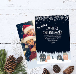 Tarjeta Festiva Navidades Rústicos de Invierno