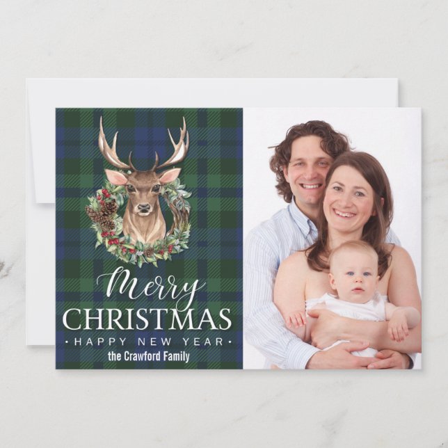 Tarjeta Festiva Navidades Rústicos de la Guerra de los Cerebros Ta (Anverso)