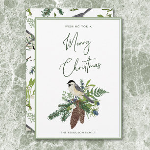 Tarjeta Festiva Navidades Rústicos De Pescado Y Pescado De Inviern