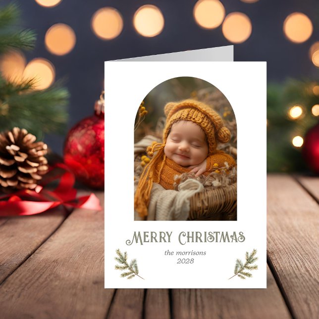 Tarjeta Festiva Navidades rústicos de Woodland doblados (Subido por el creador)