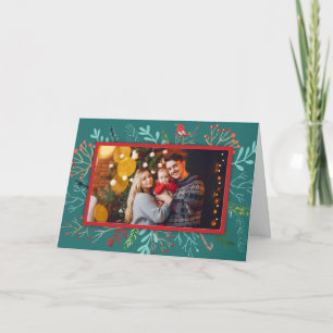 Tarjeta Festiva Navidades Rústicos Naturales