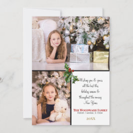 Tarjeta Festiva Navidades sabios aún lo buscan dos fotos