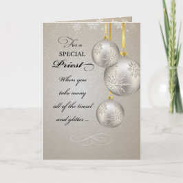 Tarjeta Festiva Navidades sacerdotes católicos, elegantes