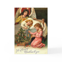 Navidades sagrados Niños Angels Vintage